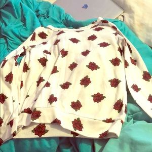 Red rose sweater